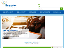 Tablet Screenshot of beavertonoregon.gov